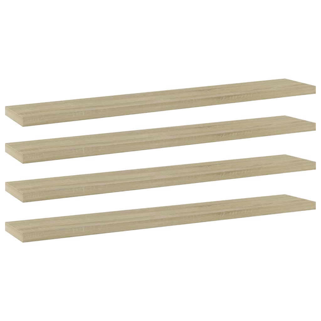 Wandschappen 4 st 60x10x1,5 cm spaanplaat sonoma eikenkleurig is nu te koop bij PeponiXL, paradijselijk wonen!