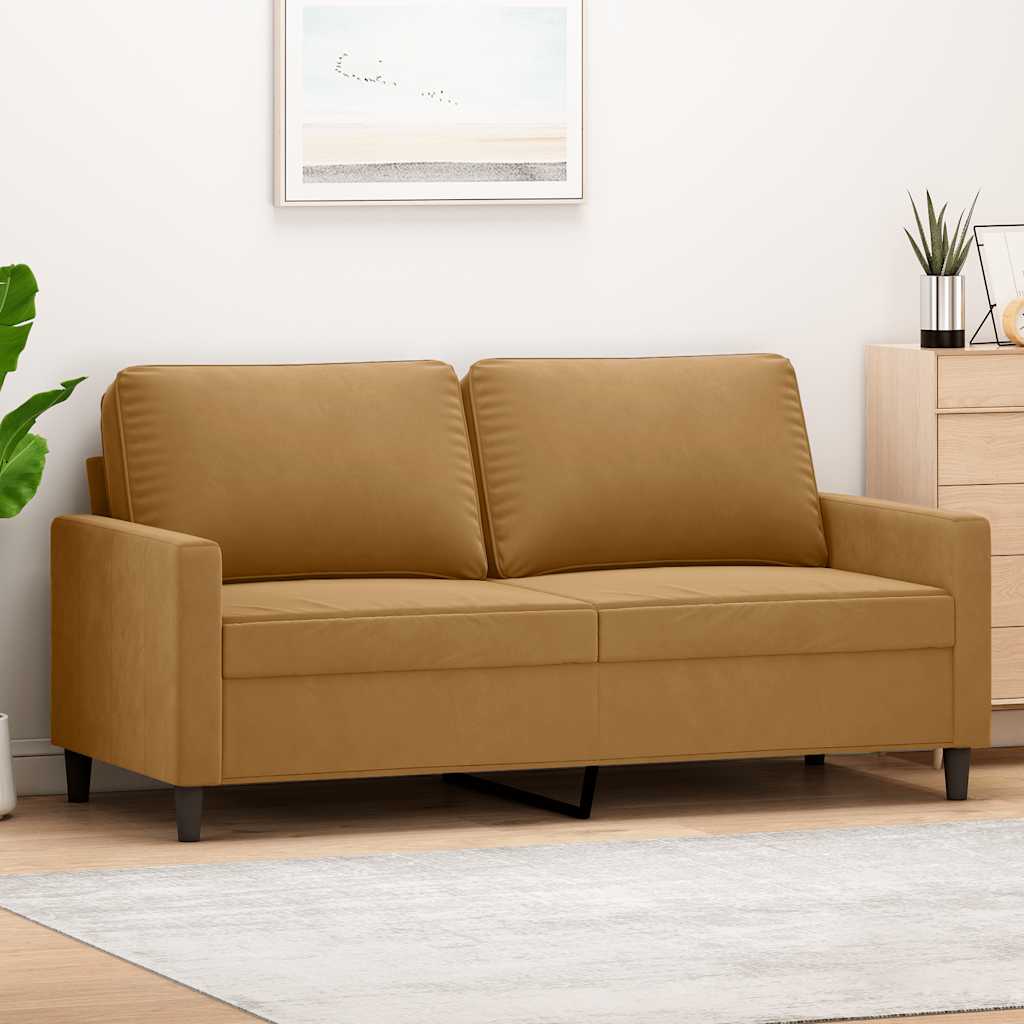 Tweezitsbank 140 cm stof bruin is nu te koop bij PeponiXL, paradijselijk wonen!