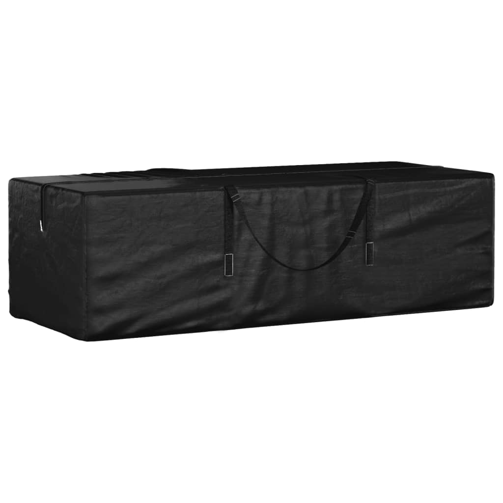 Opbergtas voor tuinkussens 135x40x55 cm polyetheen zwart is nu te koop bij PeponiXL, paradijselijk wonen!