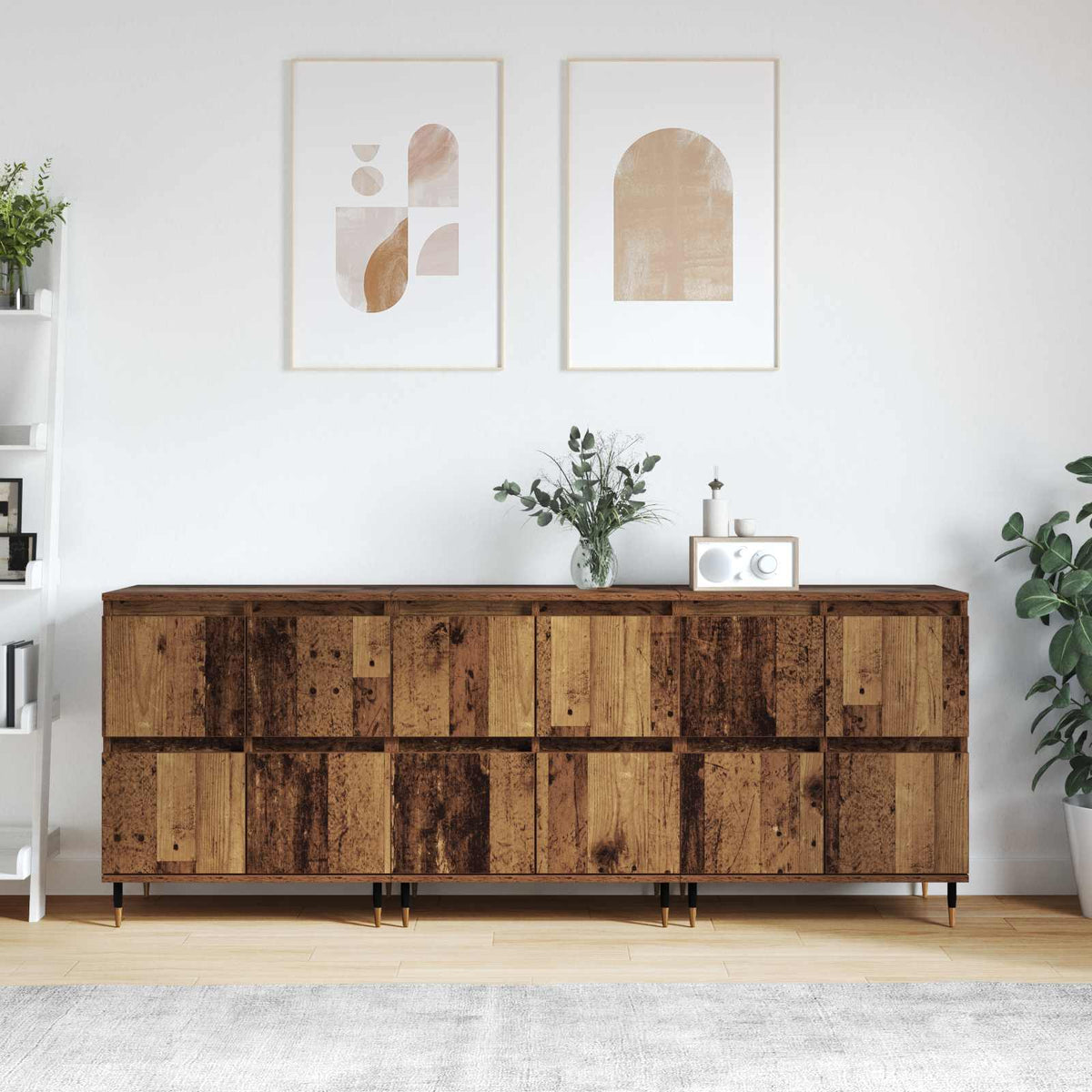Opbergkast 3 pcs Oudhout 60 x 35 x 70 cm is nu te koop bij PeponiXL, paradijselijk wonen!