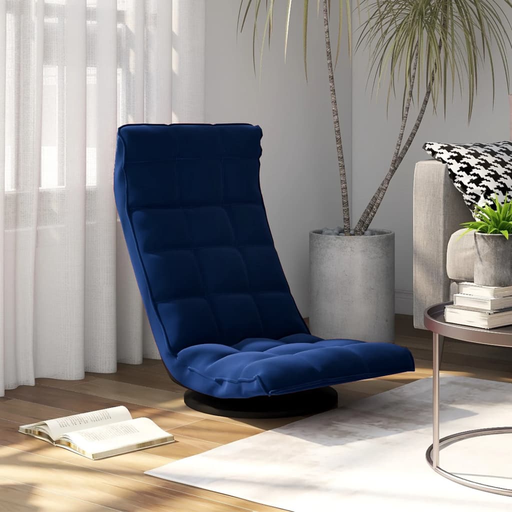 Vloerstoel draaibaar fluweel blauw is nu te koop bij PeponiXL, paradijselijk wonen!