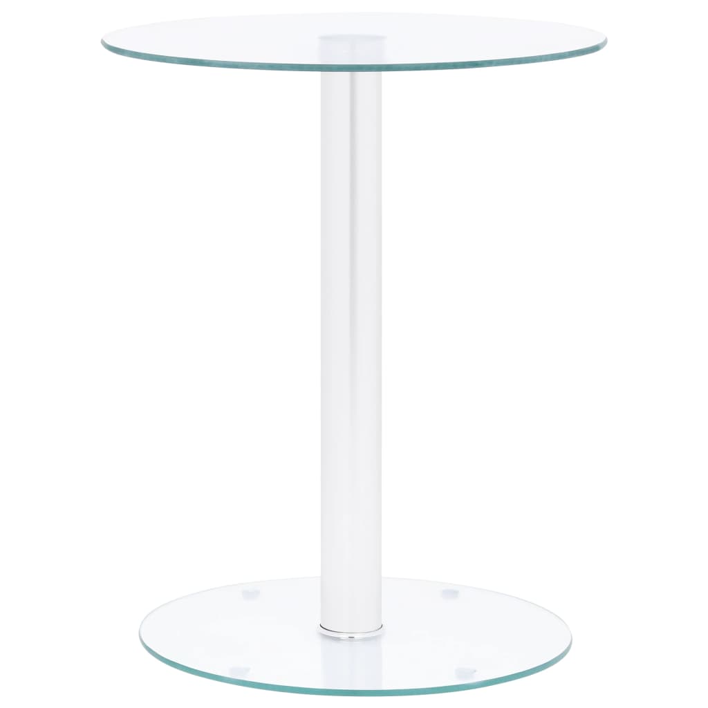 Salontafel 40 cm gehard glas transparant is nu te koop bij PeponiXL, paradijselijk wonen!