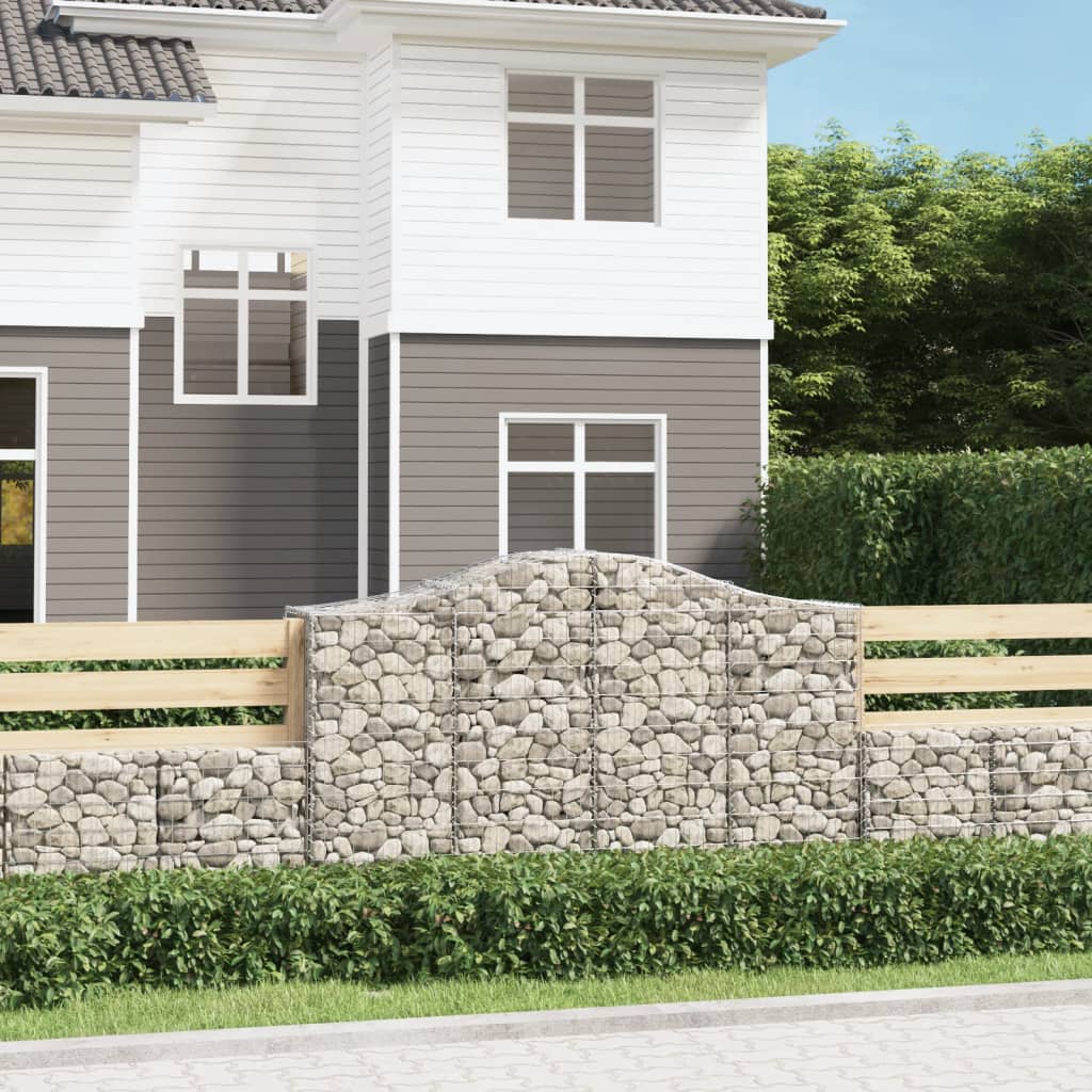 Schanskorven 20 st gewelfd 200x50x120/140 cm ijzer is nu te koop bij PeponiXL, paradijselijk wonen!