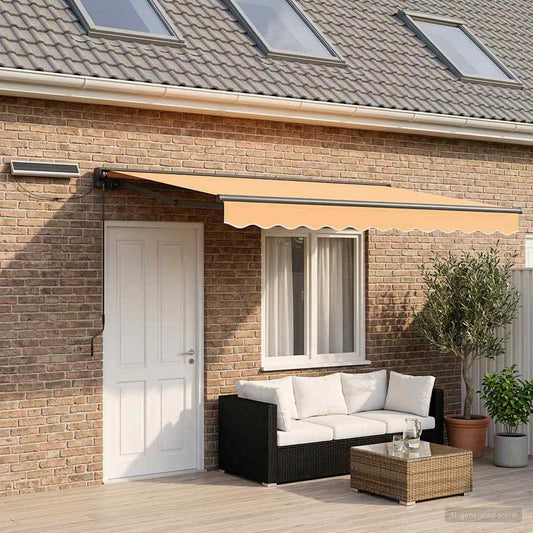 Elektrisch Uittrekbaar Zonnescherm Zand 4,5 × 3 m is nu te koop bij PeponiXL, paradijselijk wonen!