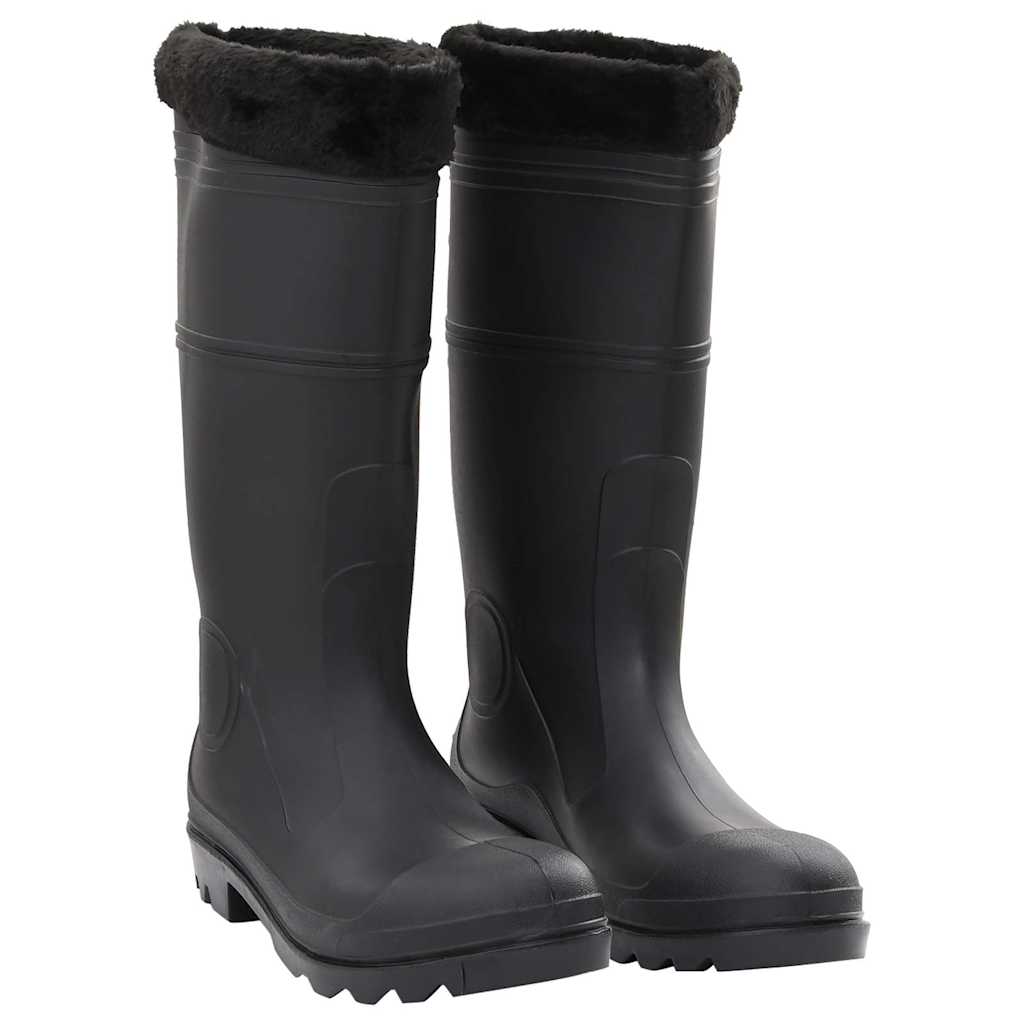 Regenlaarzen met verwijderbare sokken maat 46 PVC zwart is nu te koop bij PeponiXL, paradijselijk wonen!