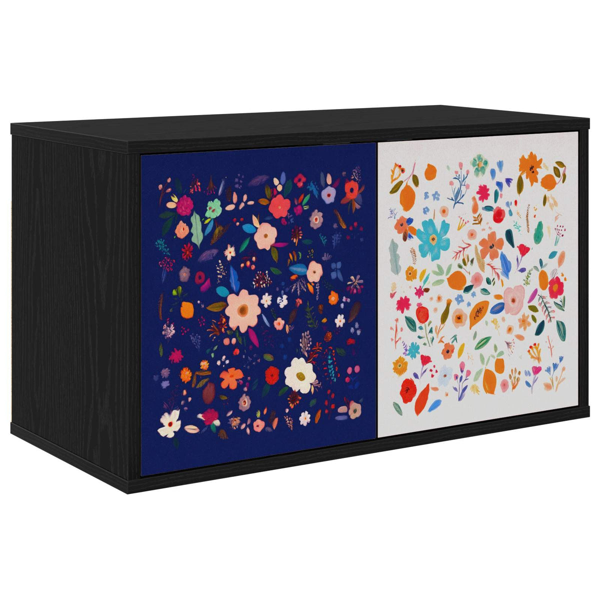 Wandgemonteerd tv-meubel MAINZ 69 x 33 x 40 cm Zwart eiken is nu te koop bij PeponiXL, paradijselijk wonen!