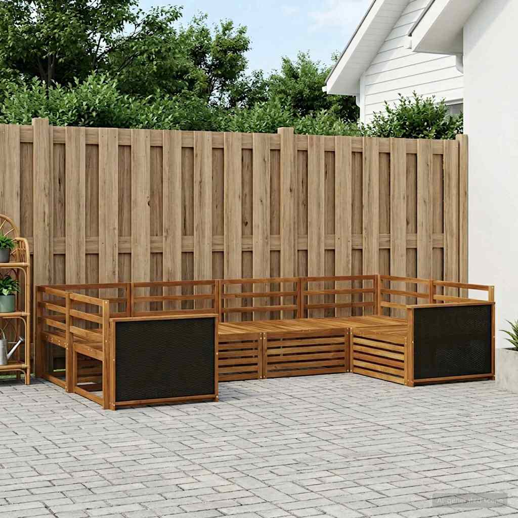 Buiten bankenset 6 pcs Naturel is nu te koop bij PeponiXL, paradijselijk wonen!