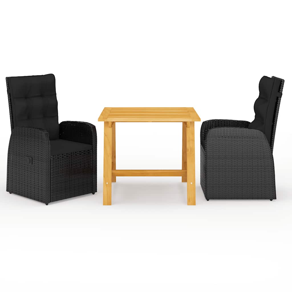 3-delige Tuinset zwart is nu te koop bij PeponiXL, paradijselijk wonen!