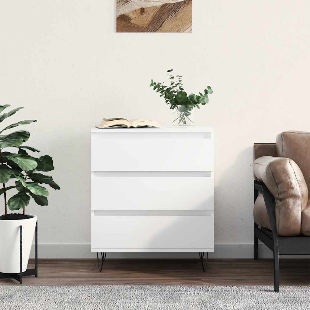 Dressoir 60x35x70 cm bewerkt hout wit is nu te koop bij PeponiXL, paradijselijk wonen!