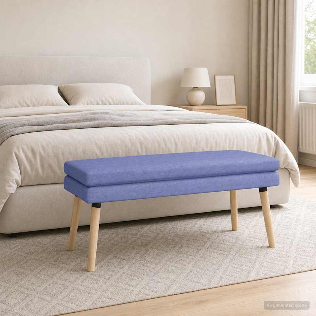 Dubbel Laagige Bank Jeans Blauw 110 x 40 x 47 cm Stof is nu te koop bij PeponiXL, paradijselijk wonen!