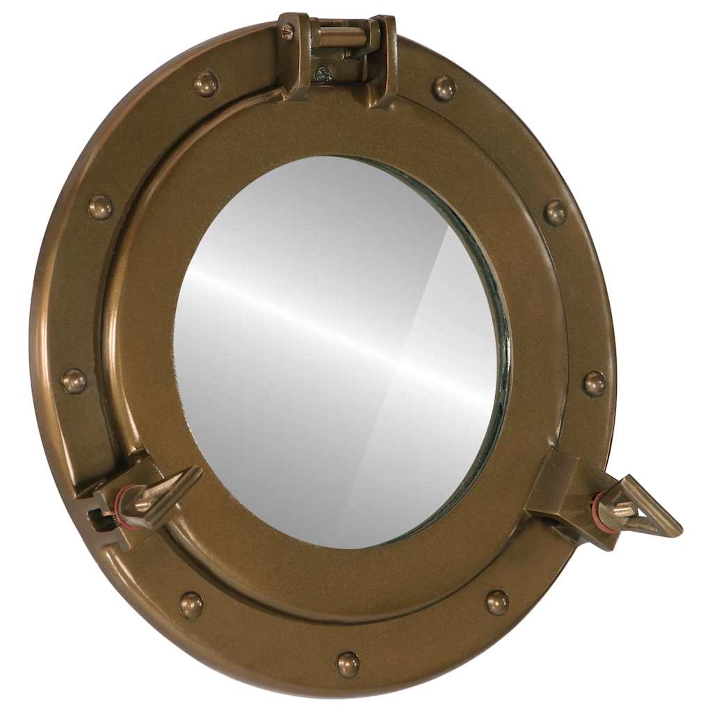 Wandspiegel patrijspoort Ø30 cm aluminium en glas is nu te koop bij PeponiXL, paradijselijk wonen!