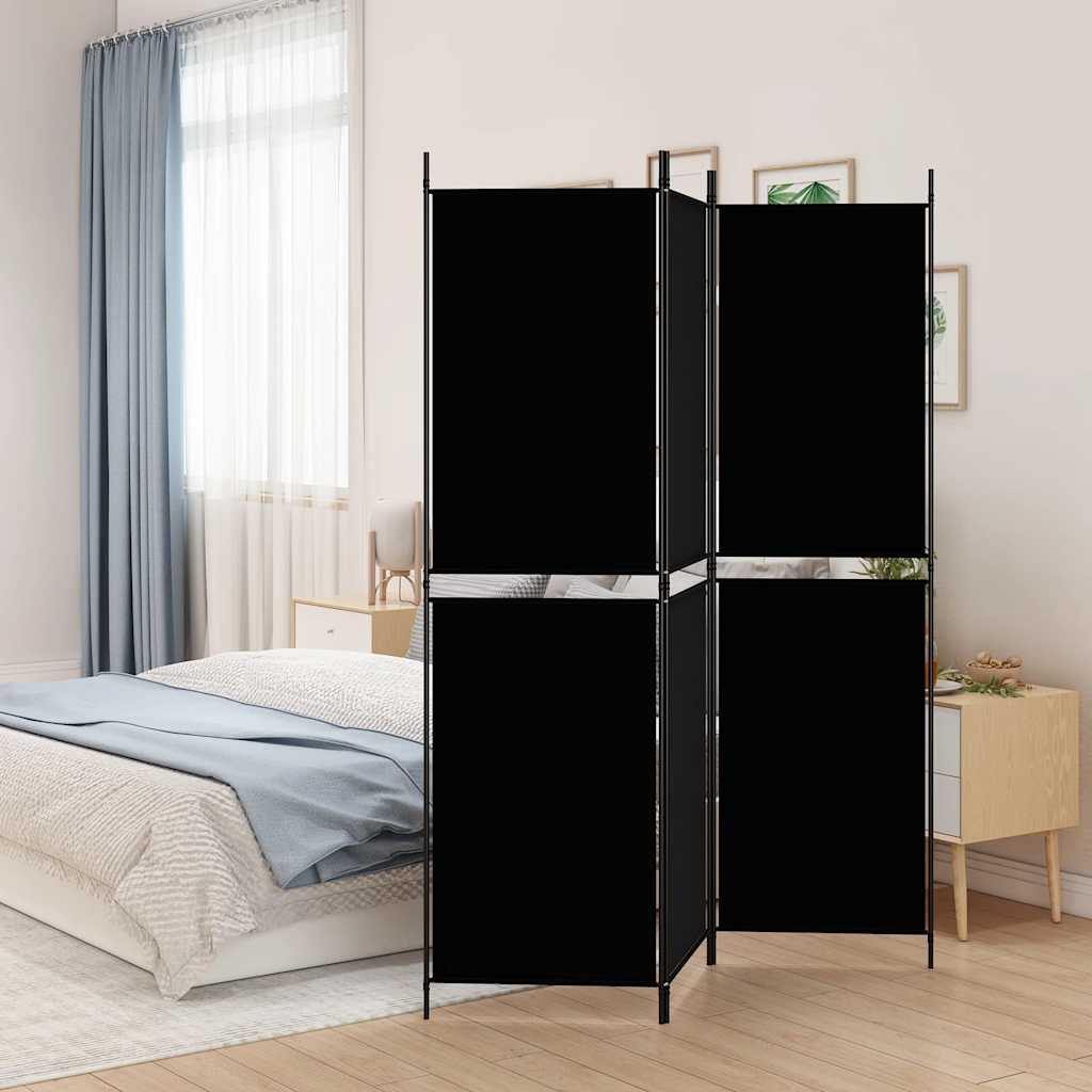 Kamerscherm met 3 panelen 150x180 cm stof zwart is nu te koop bij PeponiXL, paradijselijk wonen!