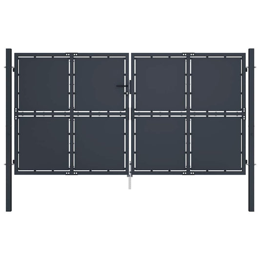 Tuinpoort staal 300x200 cm antraciet is nu te koop bij PeponiXL, paradijselijk wonen!