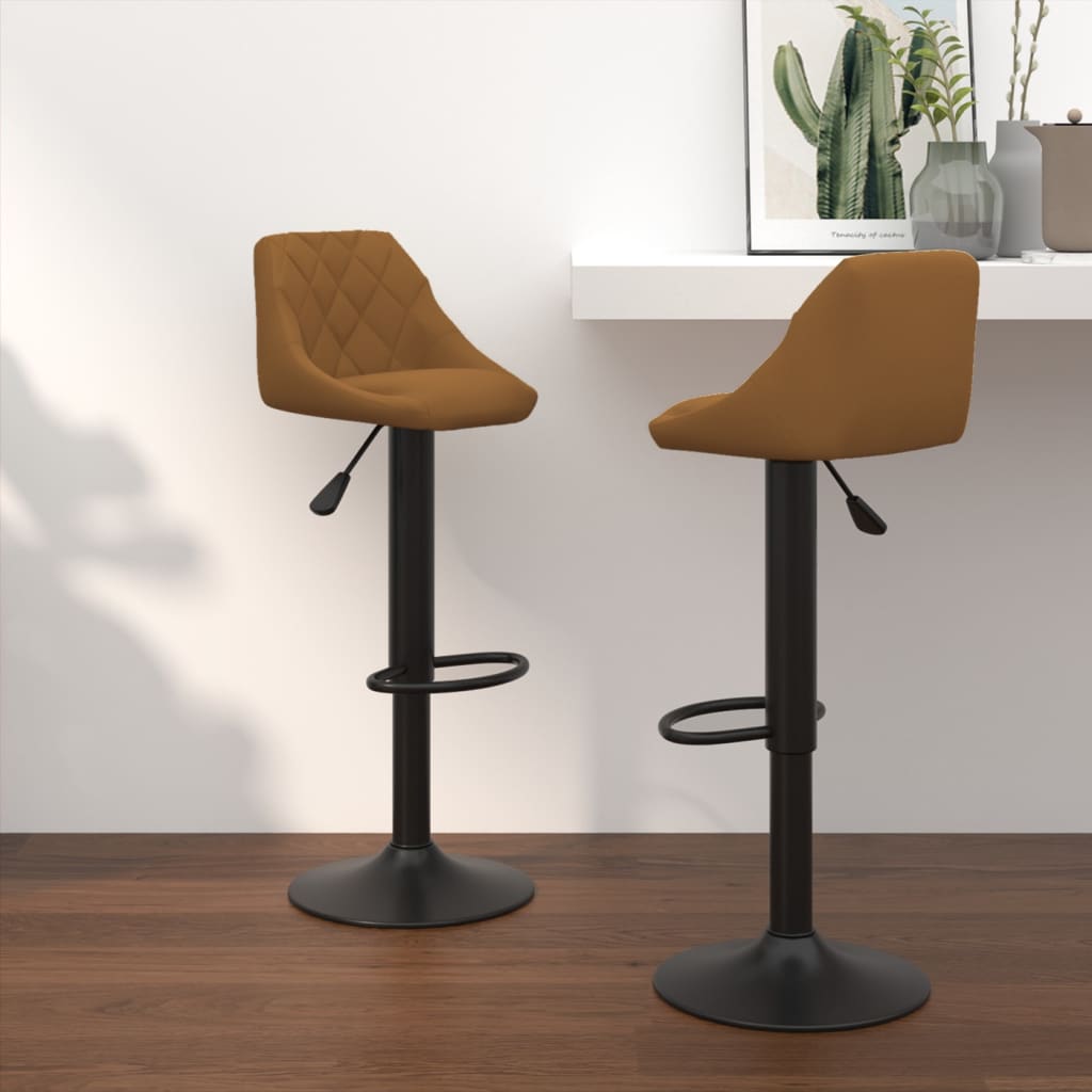Barkrukken 2 st fluweel bruin is nu te koop bij PeponiXL, paradijselijk wonen!