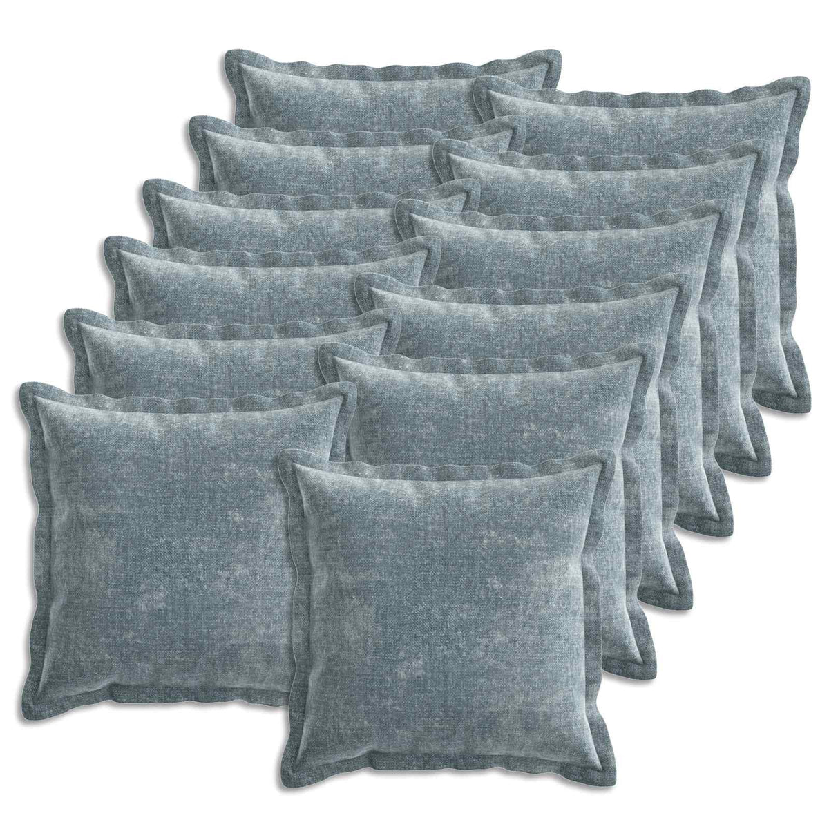 Kussensloop 12 st HOUTEN Lichtblauw 40 x 40 cm Chenille Stof is nu te koop bij PeponiXL, paradijselijk wonen!