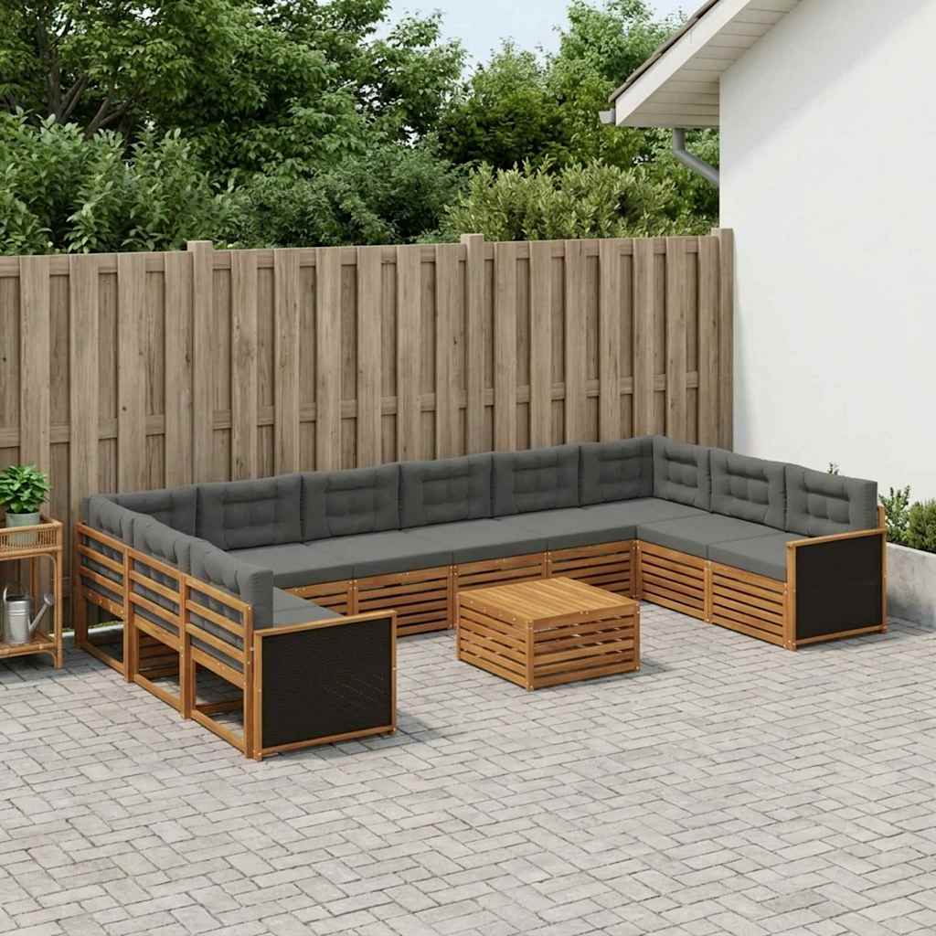 Sofa-Sets met kussen 11 pcs Massief Acaciahout is nu te koop bij PeponiXL, paradijselijk wonen!