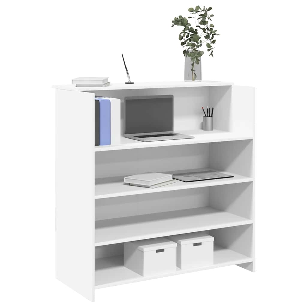 Receptiebalie wit 100x50x103,5 cm bewerkt hout is nu te koop bij PeponiXL, paradijselijk wonen!