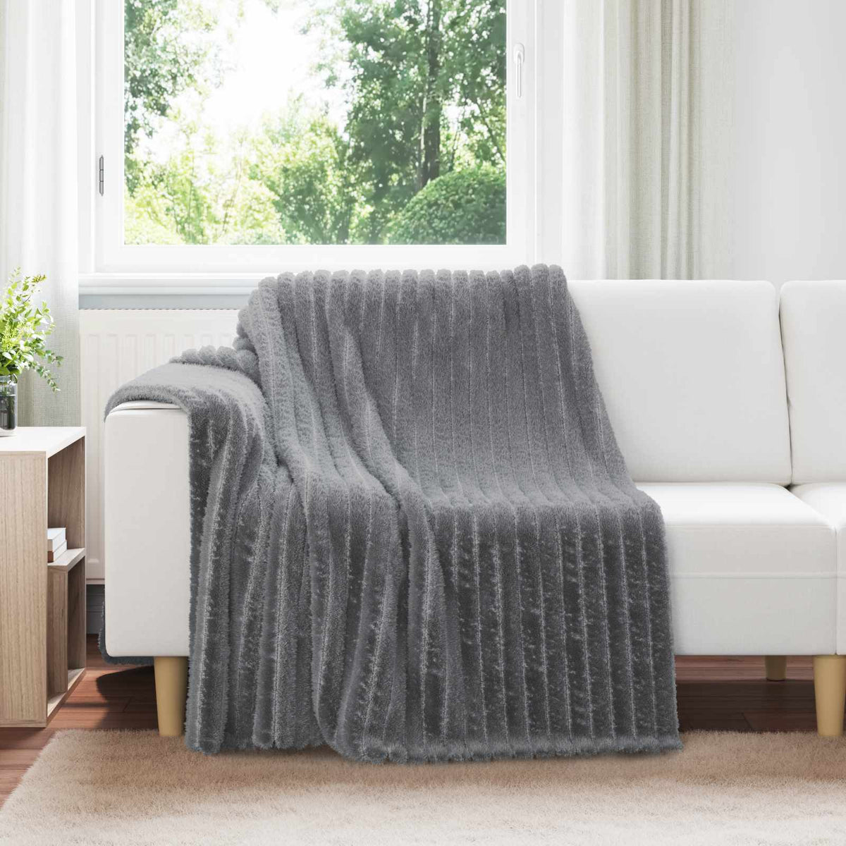 Kleden 6 pcs Donkergrijs 200 x 150 cm Fleece is nu te koop bij PeponiXL, paradijselijk wonen!