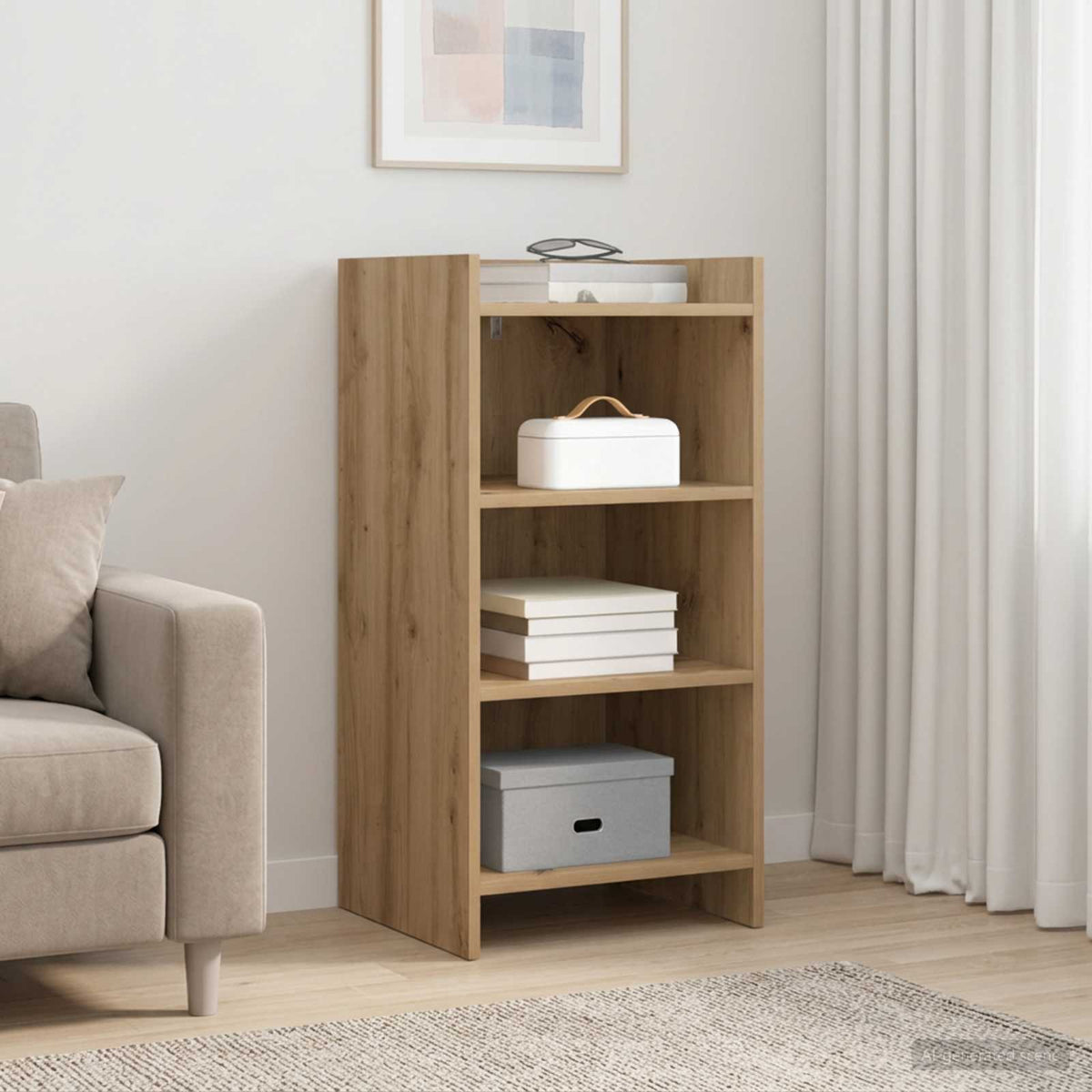 Dressoir Artisanaal eiken 40 x 36 x 80 cm Bewerkt hout is nu te koop bij PeponiXL, paradijselijk wonen!