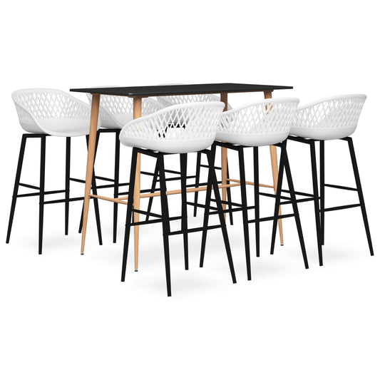 7-delige Barset zwart en wit is nu te koop bij PeponiXL, paradijselijk wonen!