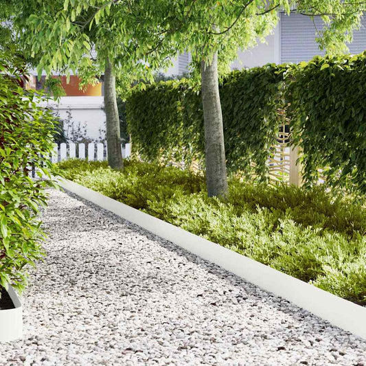 Tuinrand 30 pcs Wit 100 x 0.05 x 20 cm Koudgewalst staal is nu te koop bij PeponiXL, paradijselijk wonen!