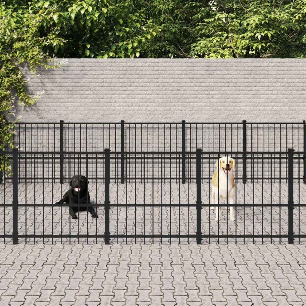 Hondenkennel voor buiten 30,11 m² staal is nu te koop bij PeponiXL, paradijselijk wonen!