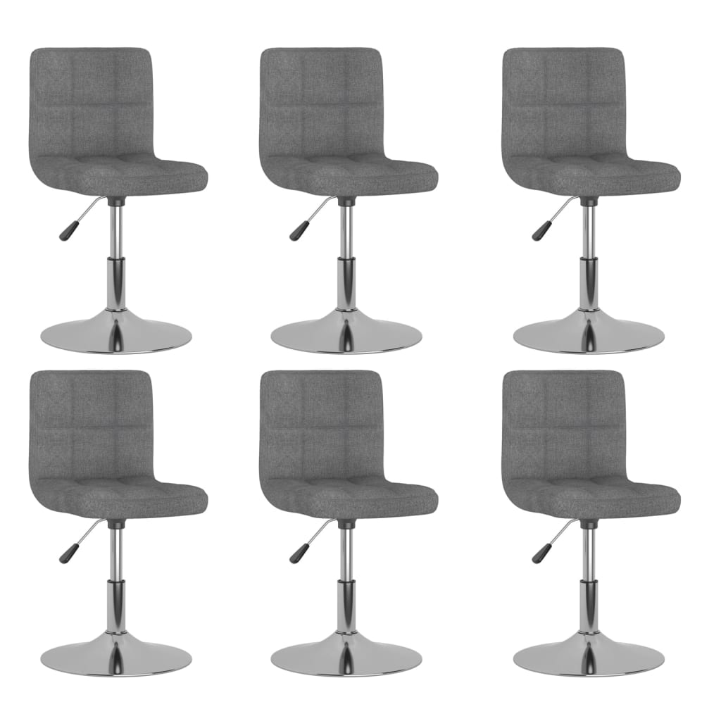 Eetkamerstoelen 6 st stof lichtgrijs is nu te koop bij PeponiXL, paradijselijk wonen!
