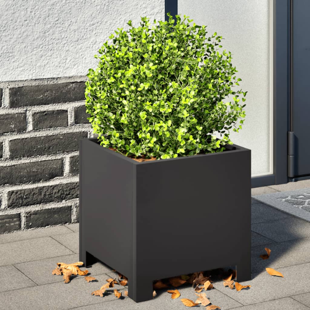 Plantenbak 30x30x30 cm staal zwart is nu te koop bij PeponiXL, paradijselijk wonen!