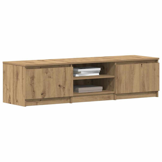 Tv-meubel 140x40x36 cm bewerkt hout artisanaal eikenkleurig is nu te koop bij PeponiXL, paradijselijk wonen!