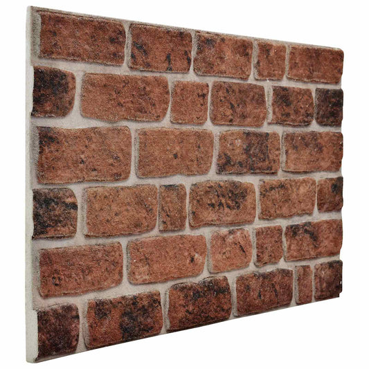 Wandpanelen 10 pcs Bruin Baksteen 100 x 50 cm EPS-schuim is nu te koop bij PeponiXL, paradijselijk wonen!