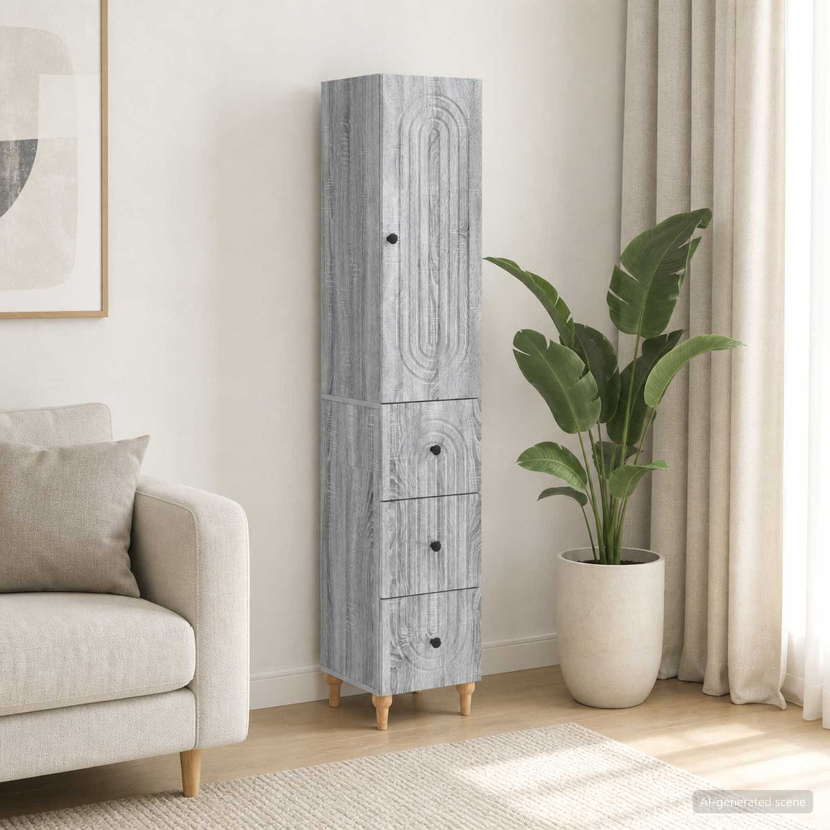 Kastenset 2 pcs 33 x 34,5 x 90 cm Bewerkt hout is nu te koop bij PeponiXL, paradijselijk wonen!