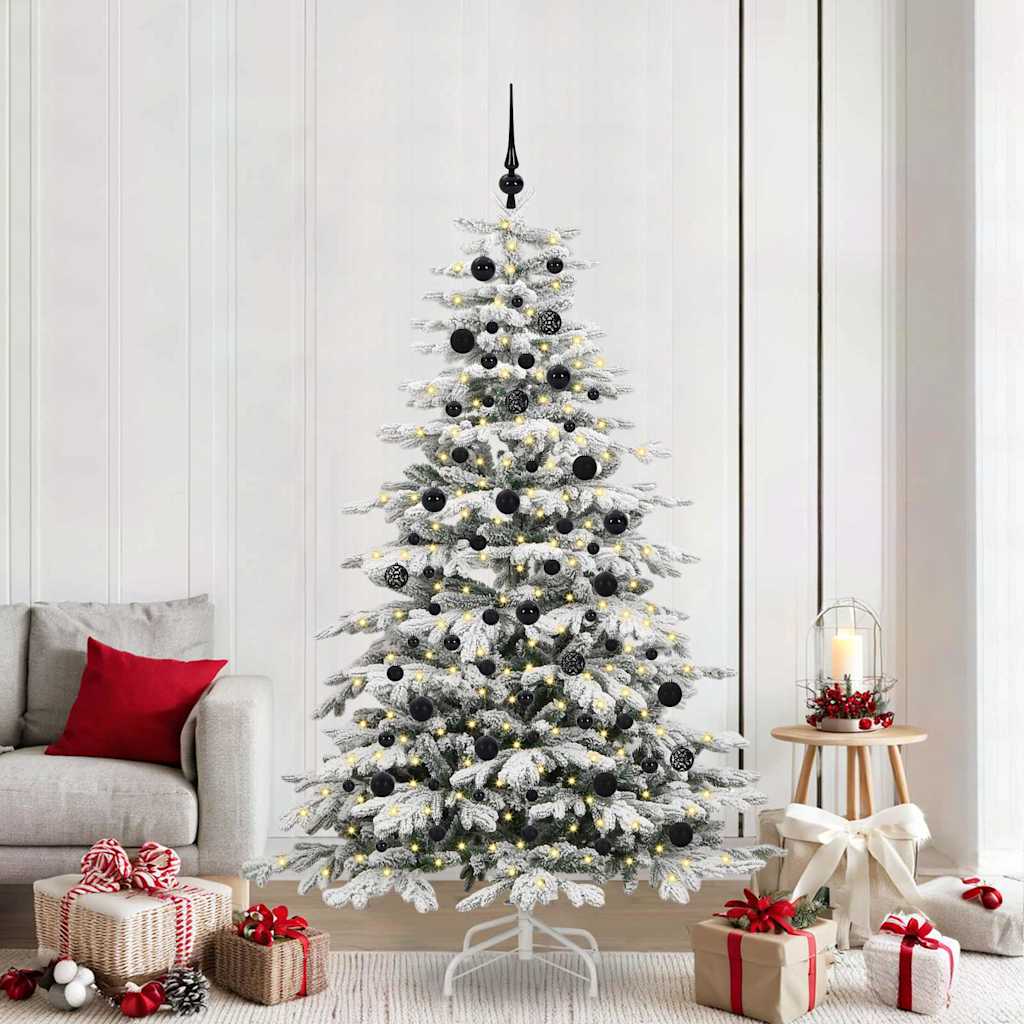 Kunstmatige Inklapbare Kerstboom Wit 210 cm PE en PVC is nu te koop bij PeponiXL, paradijselijk wonen!