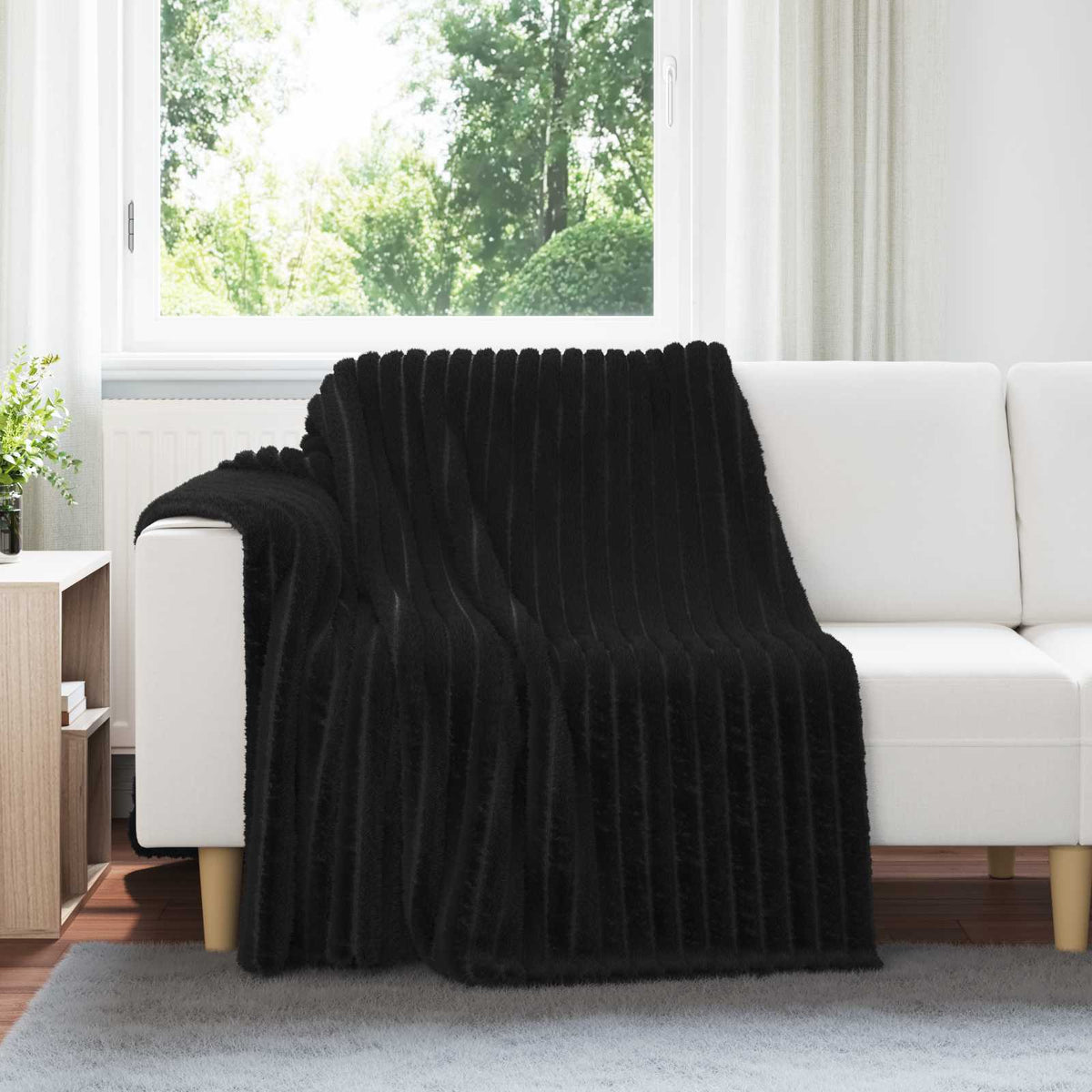 Gooi Deken Zwart 200 x 150 cm Fleece is nu te koop bij PeponiXL, paradijselijk wonen!