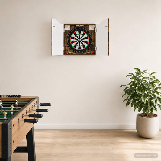 Dartbord Kabinet Gerookt eiken 56 x 12 x 63 cm Bewerkt hout is nu te koop bij PeponiXL, paradijselijk wonen!