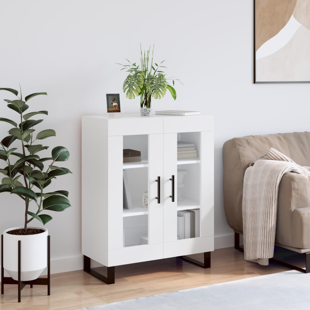 Dressoir 69,5x34x90 cm bewerkt hout wit is nu te koop bij PeponiXL, paradijselijk wonen!
