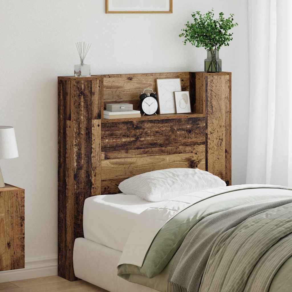 Hoofdbord met plank Oudhout 100 x 15 x 103,5 cm Bewerkt hout is nu te koop bij PeponiXL, paradijselijk wonen!