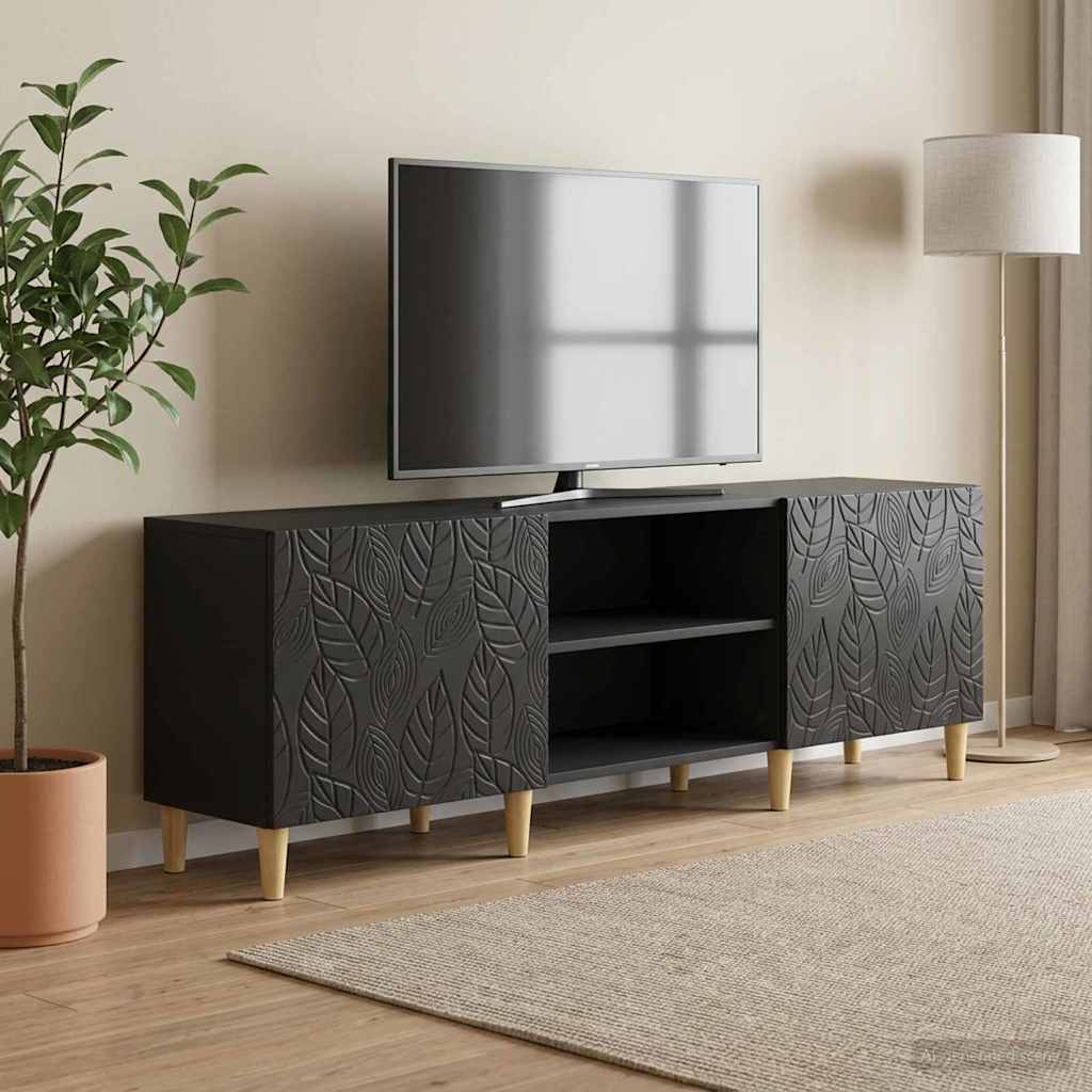 TV-kast 150 x 31 x 50 cm Zwart Bewerkt hout is nu te koop bij PeponiXL, paradijselijk wonen!