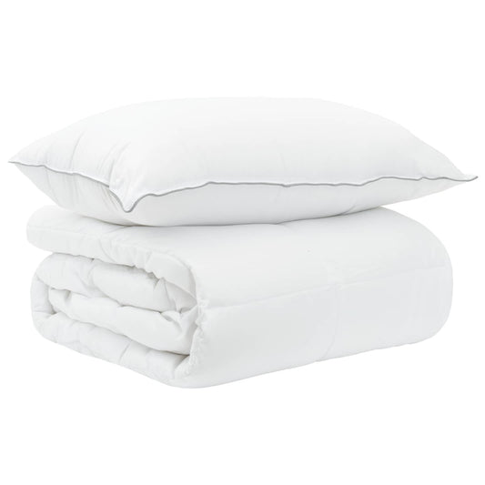 Dekbedset 2 st 135 x 200 cm Winter Bamboe Wit is nu te koop bij PeponiXL, paradijselijk wonen!
