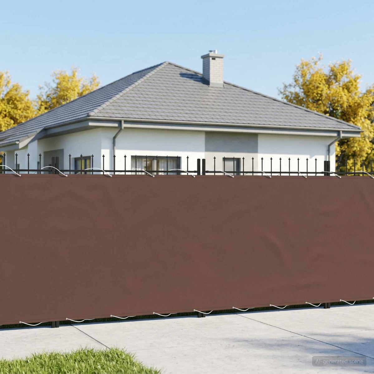 Balkon Privacy Scherm 150 x 800 cm Stof met PU-coating Bruin is nu te koop bij PeponiXL, paradijselijk wonen!