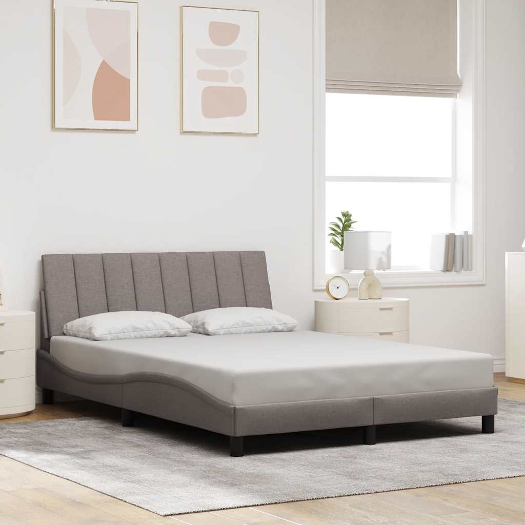 Bedframe zonder matras "Hanko" 120x200 cm stof taupe is nu te koop bij PeponiXL, paradijselijk wonen!