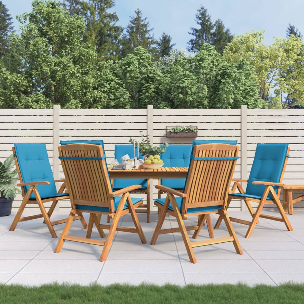 Tuinstoelen 6 st verstelbaar met kussens massief teakhout is nu te koop bij PeponiXL, paradijselijk wonen!