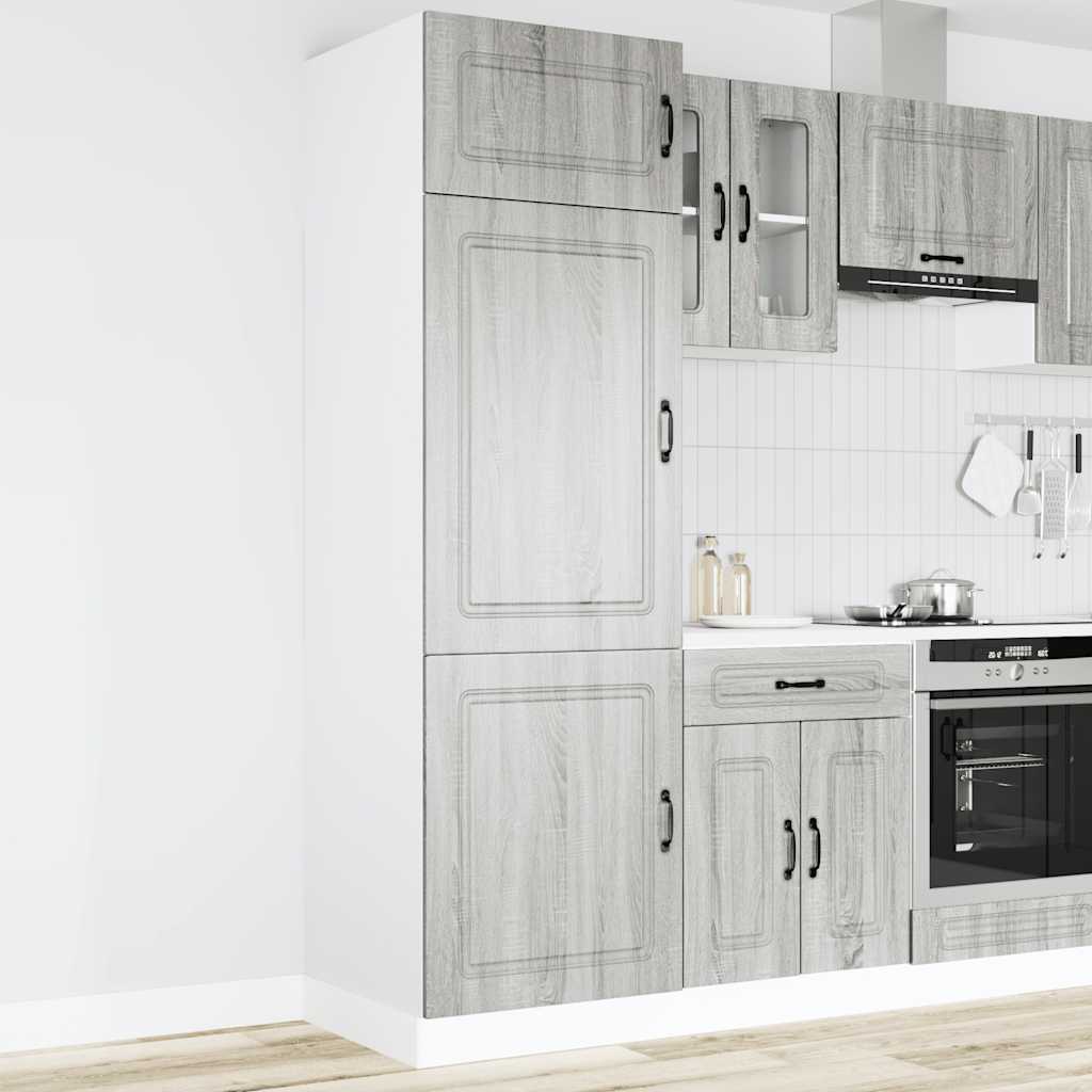 Keukenkast Kalmar bewerkt hout grijs sonoma eiken is nu te koop bij PeponiXL, paradijselijk wonen!