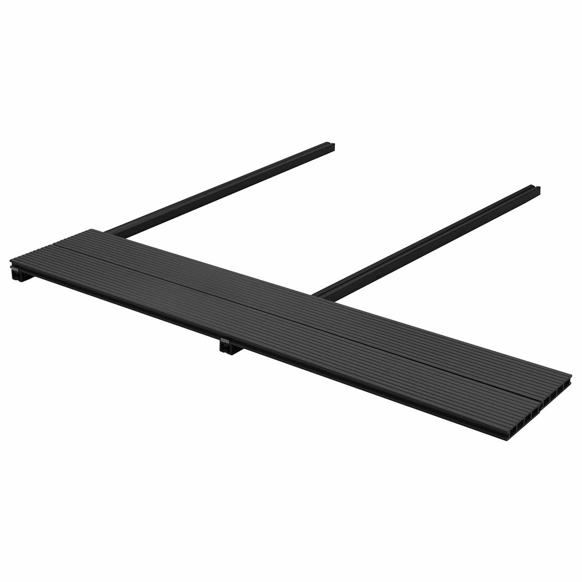 Terrasplank 4 pcs Antraciet WPC is nu te koop bij PeponiXL, paradijselijk wonen!