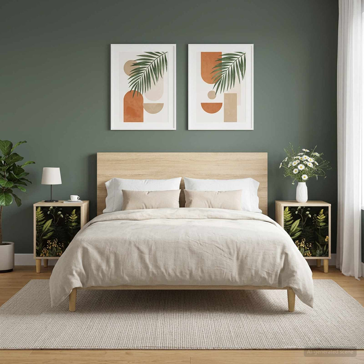 Nachtkastje RHENEN 2 st Sonoma Eiken 36 x 33 x 50 cm is nu te koop bij PeponiXL, paradijselijk wonen!