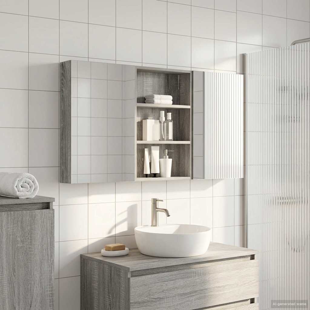 Badkamerkastenset 3 st 120 x 10,5 x 60,5 cm Bewerkt hout is nu te koop bij PeponiXL, paradijselijk wonen!
