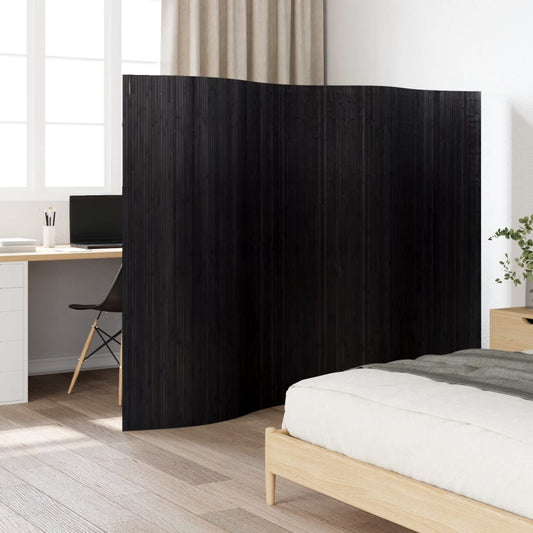 Kamerscherm breedte 250 cm hoogte 165 cm bamboe zwart is nu te koop bij PeponiXL, paradijselijk wonen!