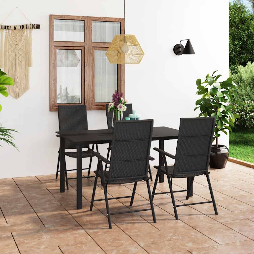 5-delige Tuinset zwart is nu te koop bij PeponiXL, paradijselijk wonen!