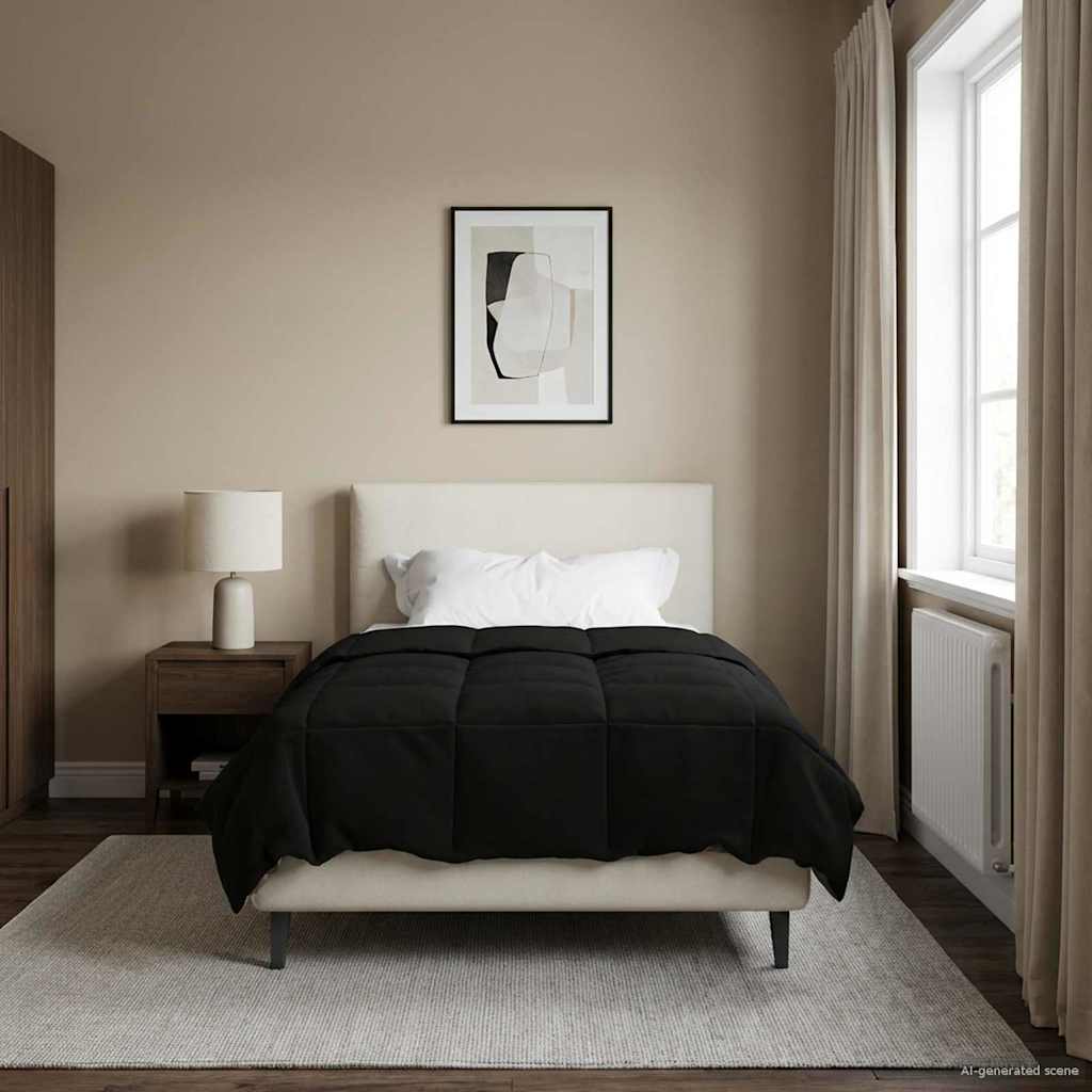 Vol jaar dekbed Gekwilt Zwart 155 x 220 cm Microfiber is nu te koop bij PeponiXL, paradijselijk wonen!