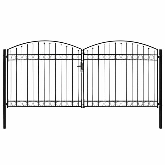 Hekpoort ASSEN dubbele deur met gebogen bovenzijde staal 400x200 cm is nu te koop bij PeponiXL, paradijselijk wonen!