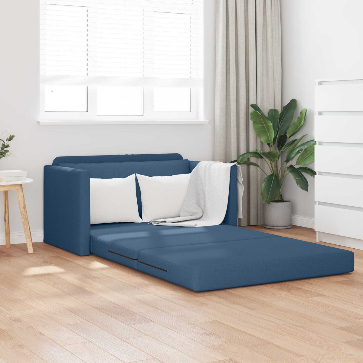 Slaapbank 110cm Blauw Stof is nu te koop bij PeponiXL, paradijselijk wonen!